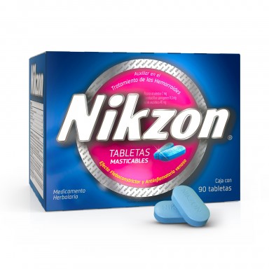 Nikzon Tratamiento Hemorroides 90 Tabletas Masticables