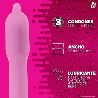 Condón M Bi-Orgasmo M Force & Multi-O 3 Preservativos 