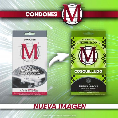 Condón M Texturizado Cosquilludo 3 Preservativos