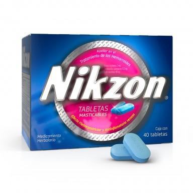 Nikzon Tratamiento Hemorroides 40 Tabletas Masticables