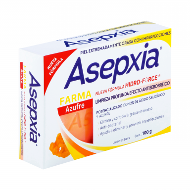 Asepxia Jabón Farma Azufre Antisebo 100 g
