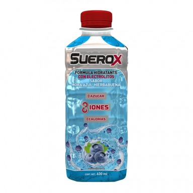 Suerox Bebida Hidratante Mora Azul con Hierbabuena 630 ml