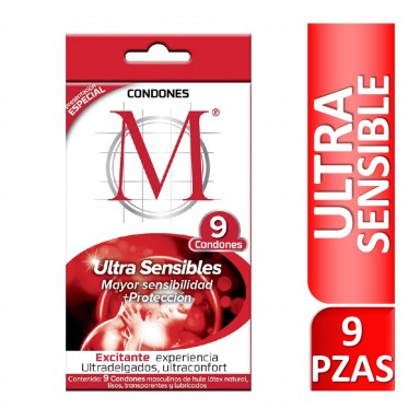 Condón M Ultra Sensible 9 Condones
