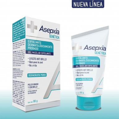 Asepxia Genética Gel Exfoliante Micelar Efecto Antibrillo 100 g