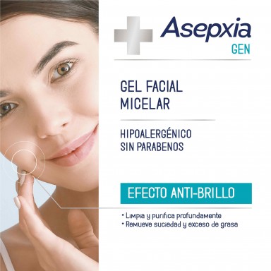 Asepxia Genética Gel Facial Micelar Efecto Matificante 200 ml
