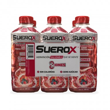 Suerox Bebida Hidratante Fresa Frutos Rojos 630 ml 6Pack