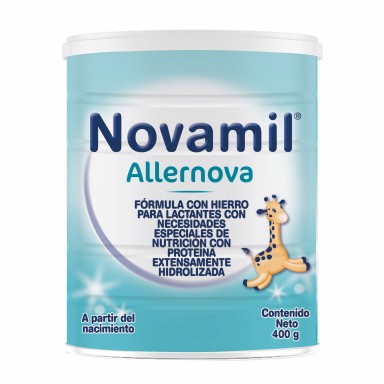 Novamil Allernova Fórmula con Proteína Extensamente Hidrolizada, de 0 a 6 meses de edad, 400 g