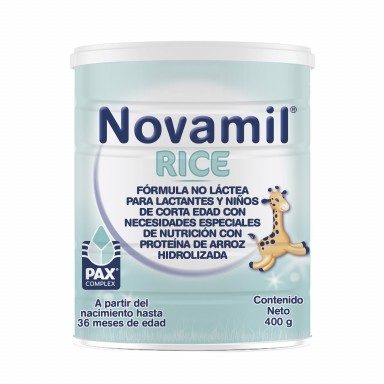 Novamil Rice Fórmula de Proteína de Arroz Hidrolizada, a partir del nacimiento hasta los 36 meses de edad, 400 g