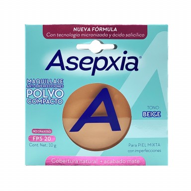 Asepxia Maquillaje Polvo Beige Medio 10 g