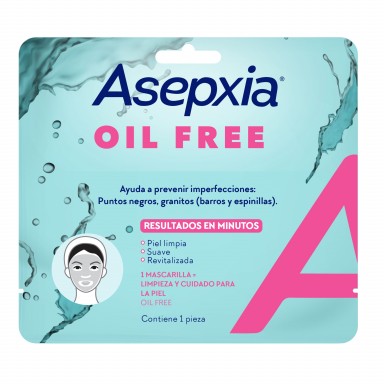 Asepxia Mascarilla Tela Oil Free 1 pz