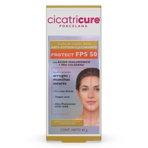 Cicatricure Porcelana Crema de cuidado diario Anti-fotoenvejecimiento FPS 50, 40 g