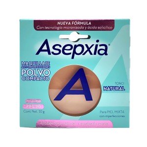 Asepxia BB Maquillaje Polvo Natural Mate 10 g
